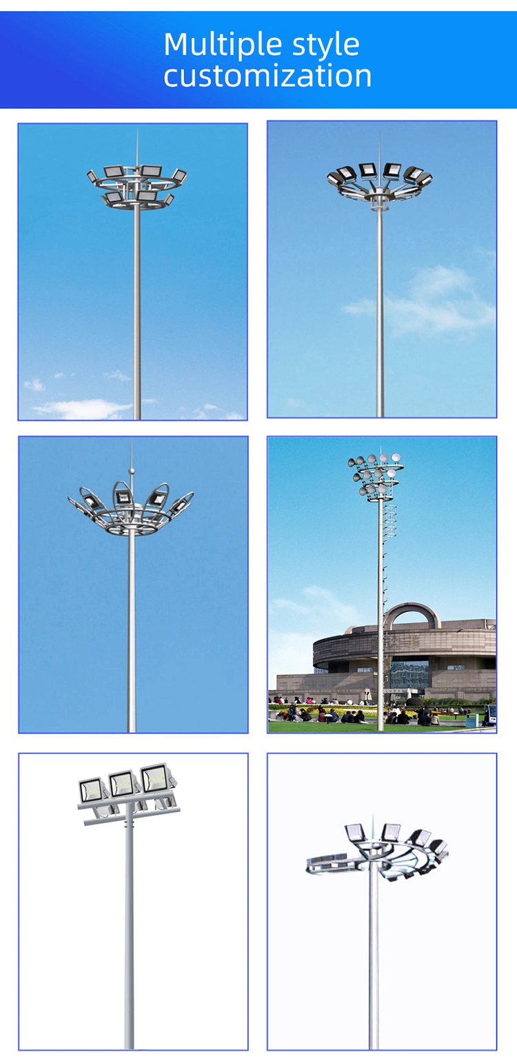 20m 25m 30m Good Price Flood Light Steel High Mast Pole