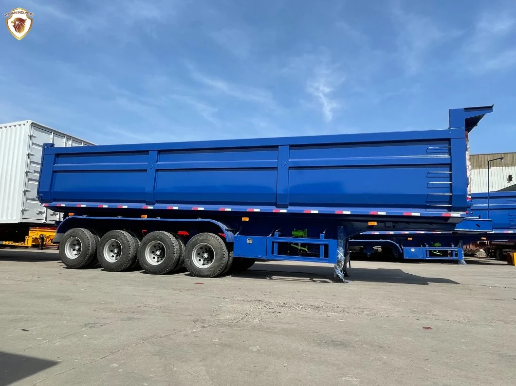 Heavy Duty 4axle U Shape Hydraulic Cylinder Dump Semi Trailer for Sale