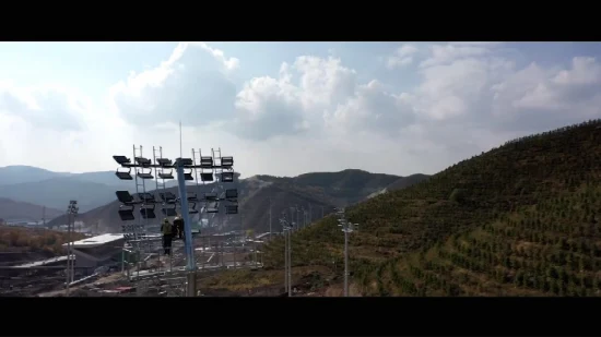 La iluminación del estadio de acero galvanizado/metal High-Mast Poste de luz de calle solar con precio de fábrica